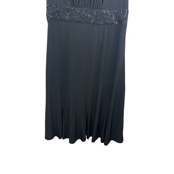 R&M Richards Black Dress Jacket 2-piece Set 8 Sequins Mother Of Bride Lace NWT - Picture 6 of 12